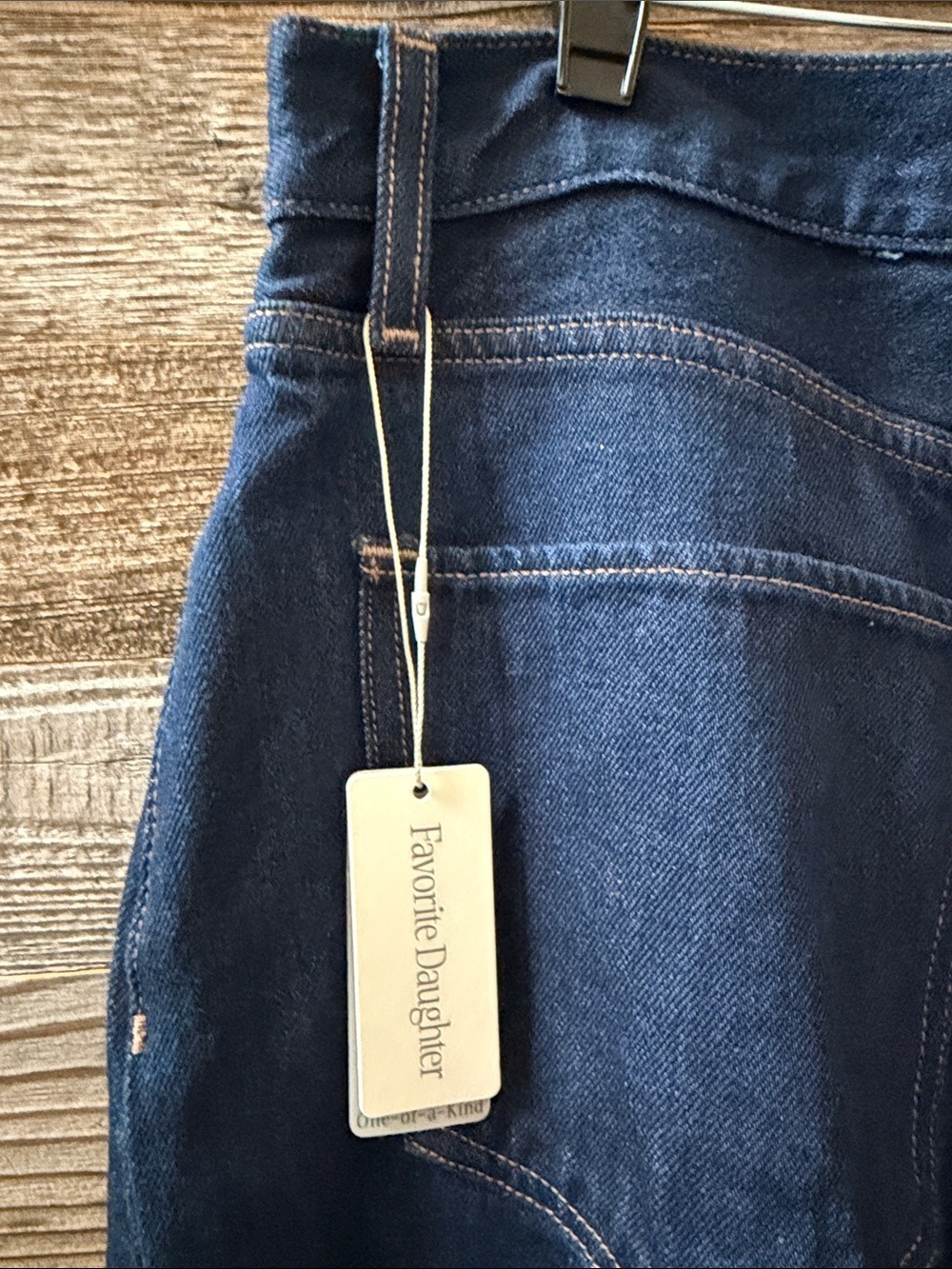Favorite Daughter Sunny Denim Maxi Skirt Dark Wash Button Fly Size 28 NWT - Picture 6 of 10
